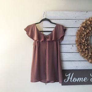 Cute Dress Blouse Mauve Color